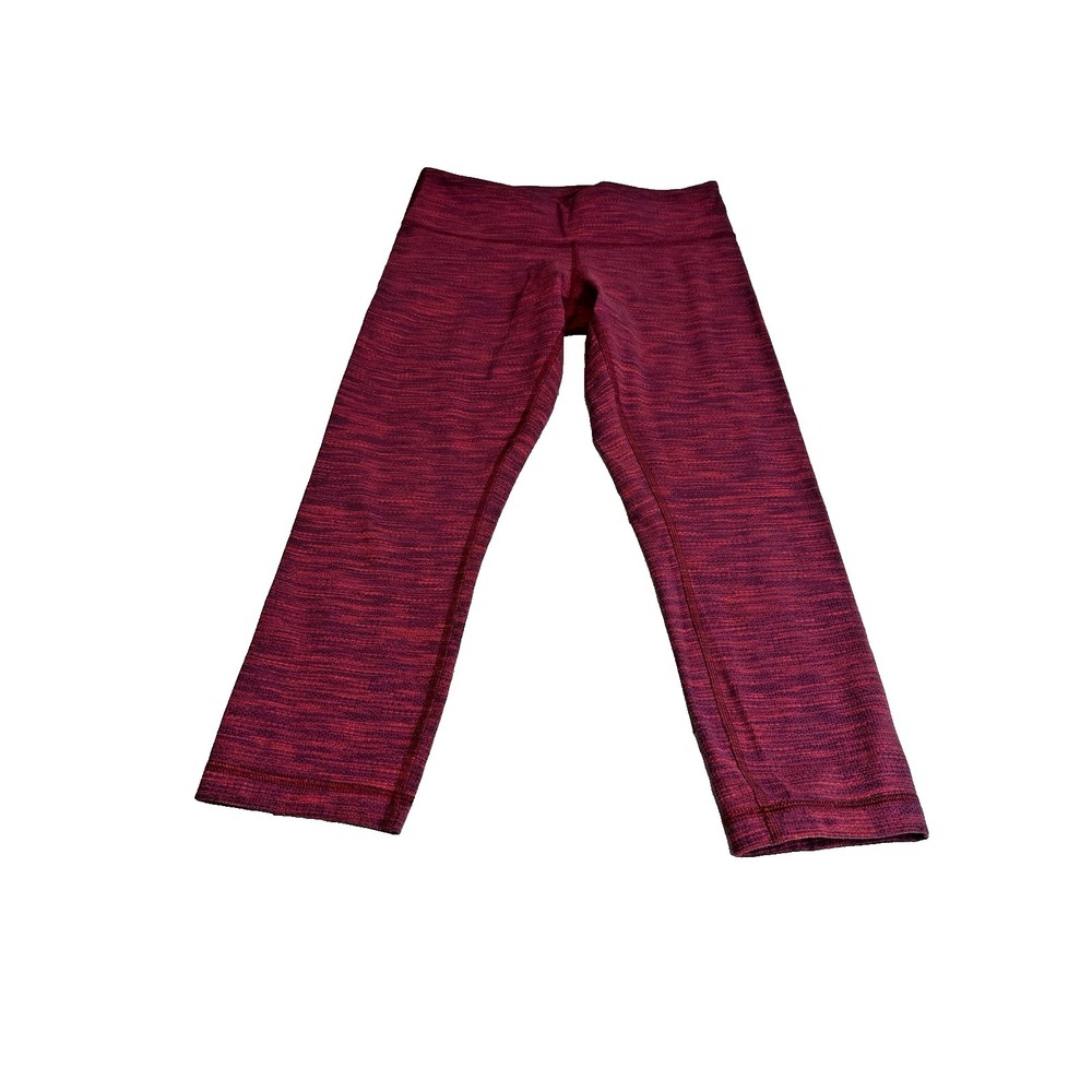 Lululemon Wunder Under Red Luon Crop Pants Size 6